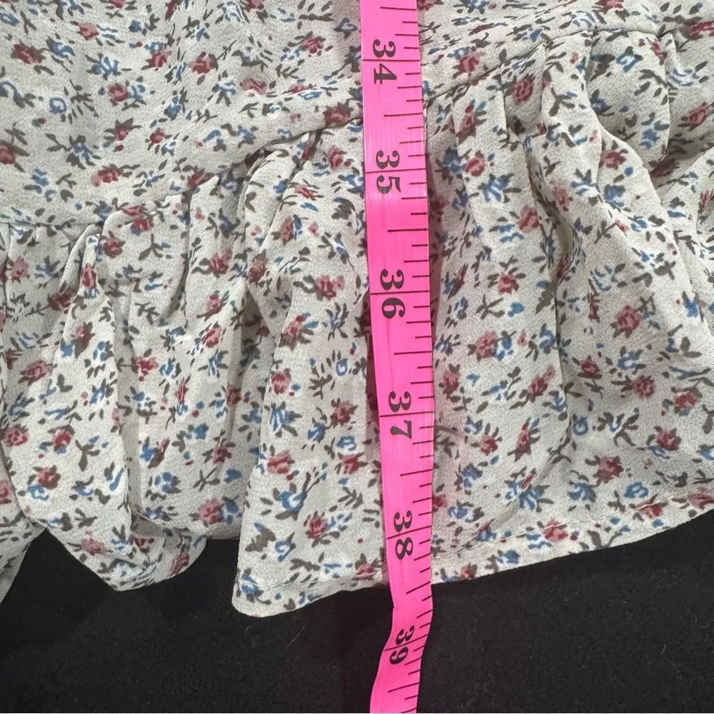 Ruffle Midi Dress in Cream Floral - Picture 12 of 12